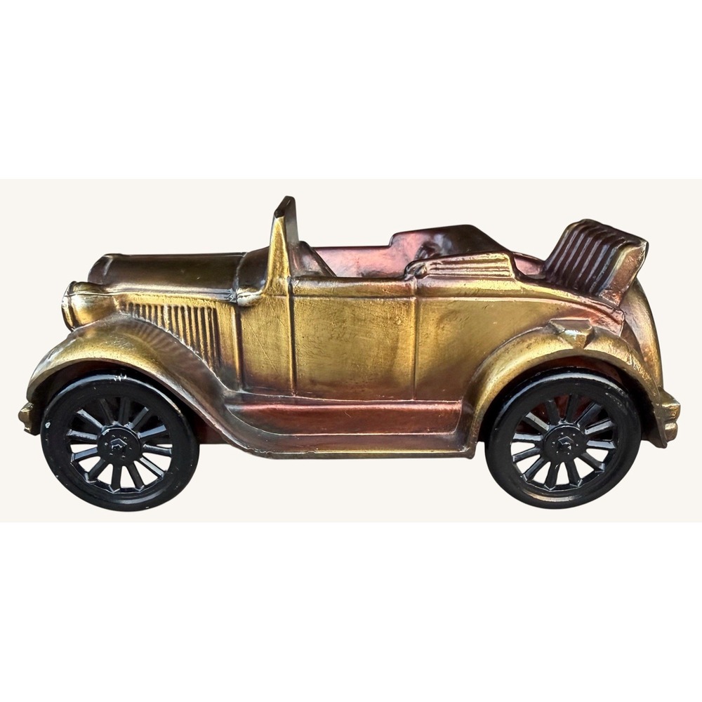Vintage 1974 Banthrico Metal Coin Bank 1929 Ford Model A Roadster Chicago USA